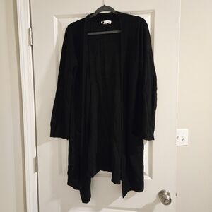 Coldwater Creek Black Open Front Cardigan